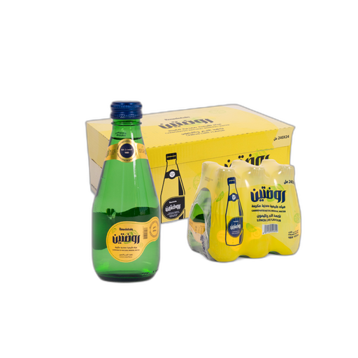 Rawdatain Glass Lemon and Lime Organic Flavor Carbonated Water 240 ML × 24