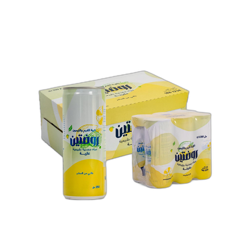 Carbonated Water Lemon Cans 250 ML 24 PC